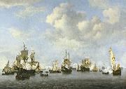 Willem Van de Velde The Younger The Dutch Fleet in the Goeree Straits France oil painting artist